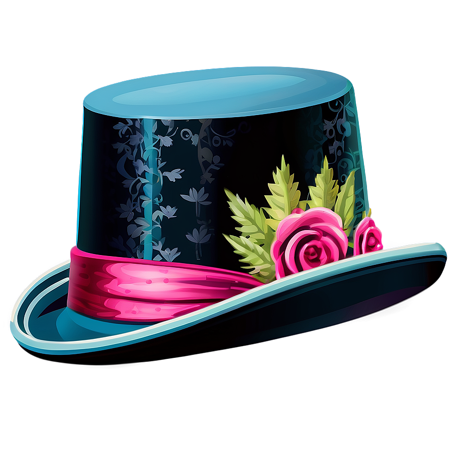 Vintage Top Hat Design PNG 05042024 PNG with transparent background