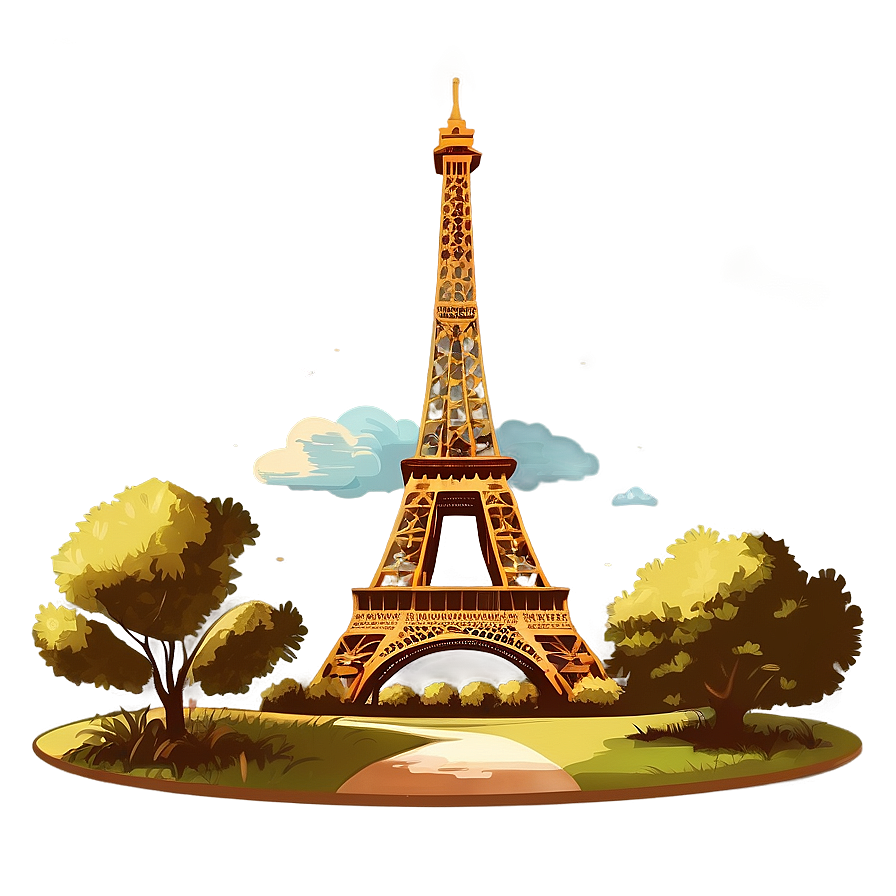 Vintage Torre Eiffel Illustration Png Vyt