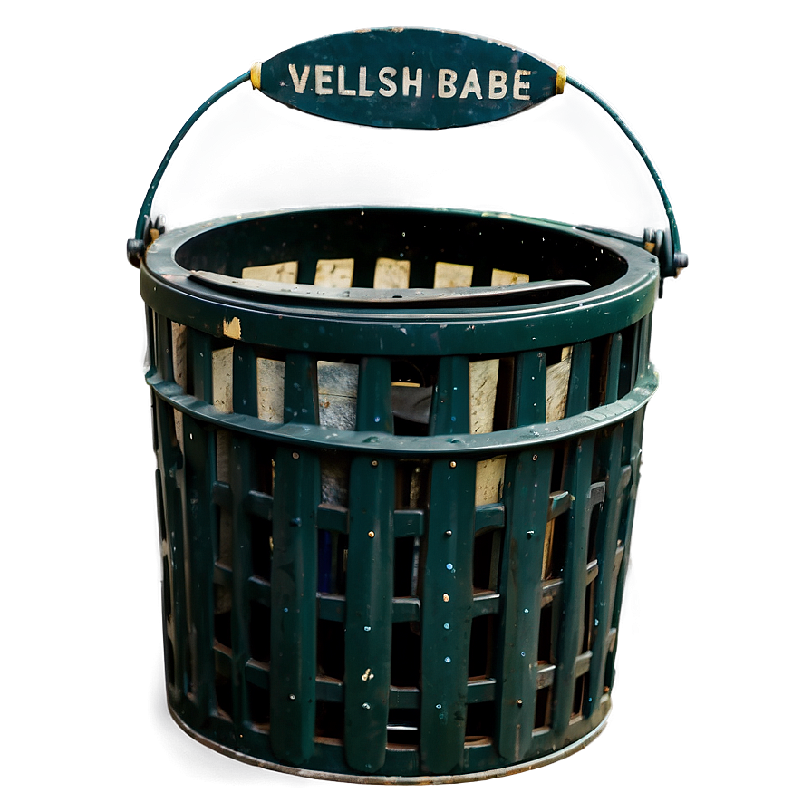 Vintage Trash Bin Representation Png Okj4