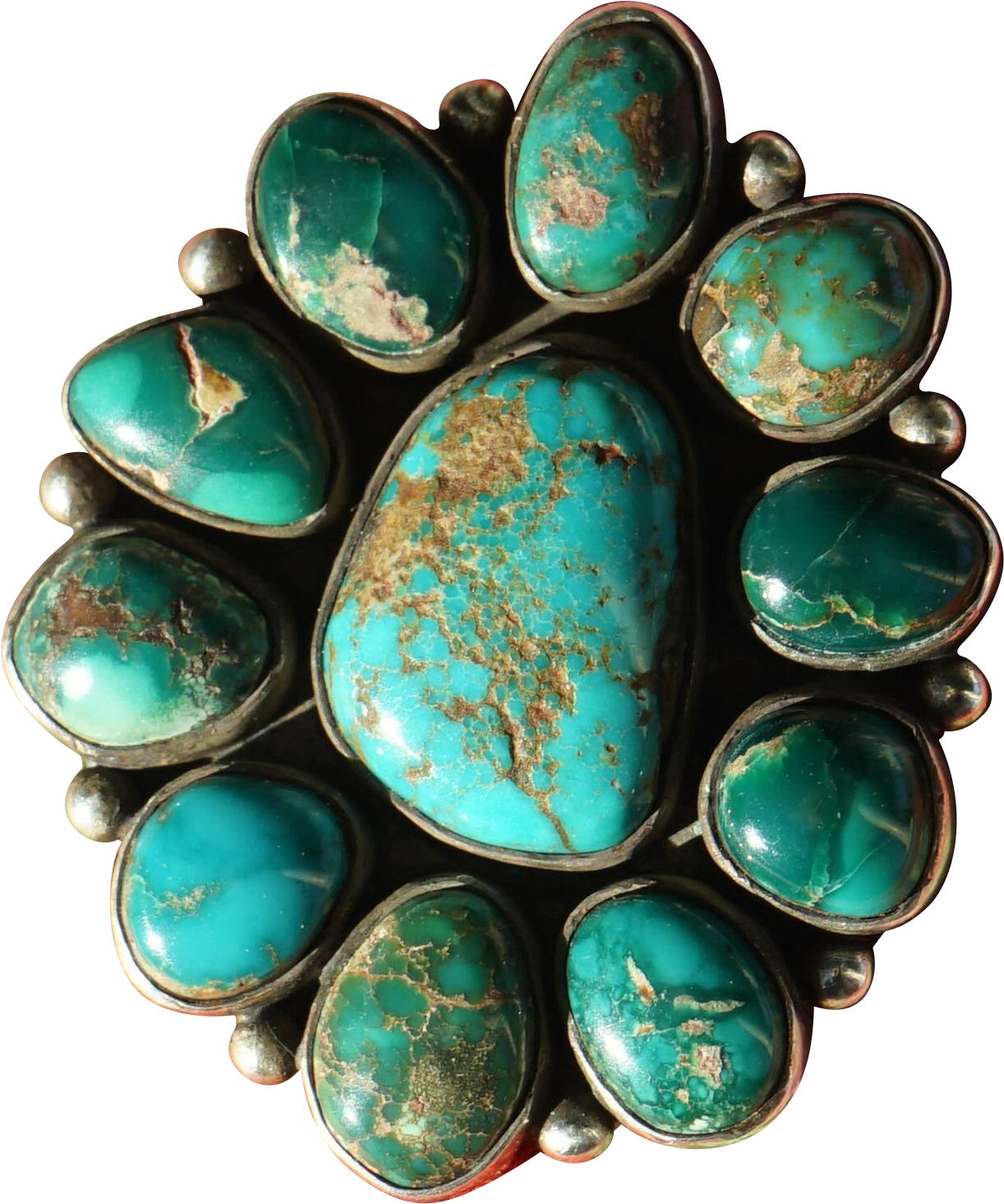 Vintage Turquoise Jewelry Piece PNG with transparent background