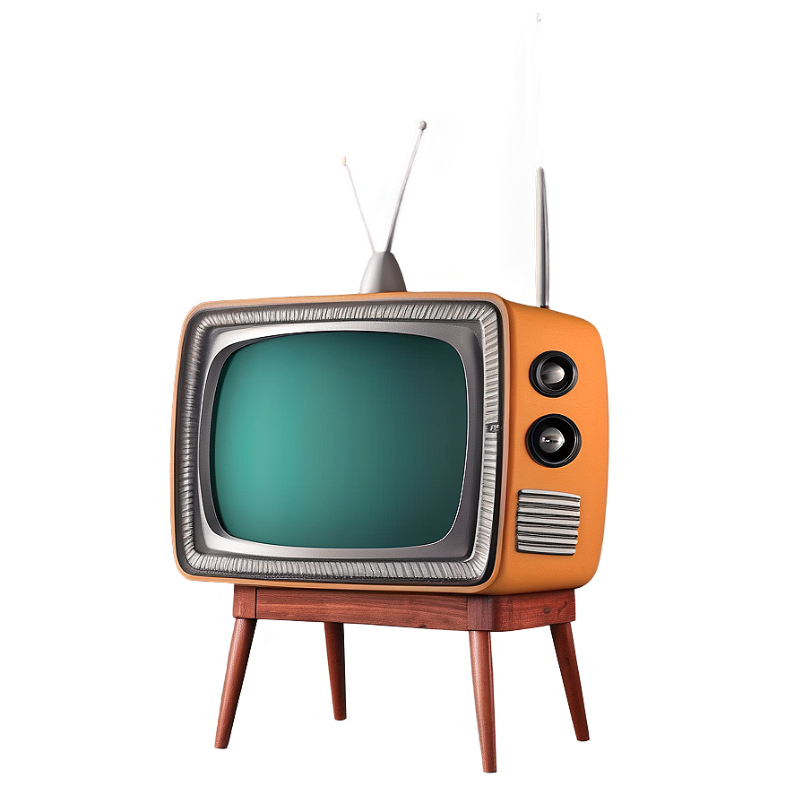 Vintage Tv On Stand Png 05252024