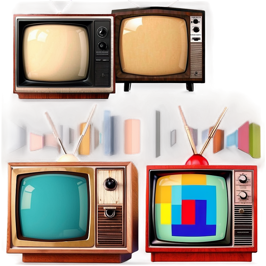 Vintage TV Set PNG bob PNG with transparent background