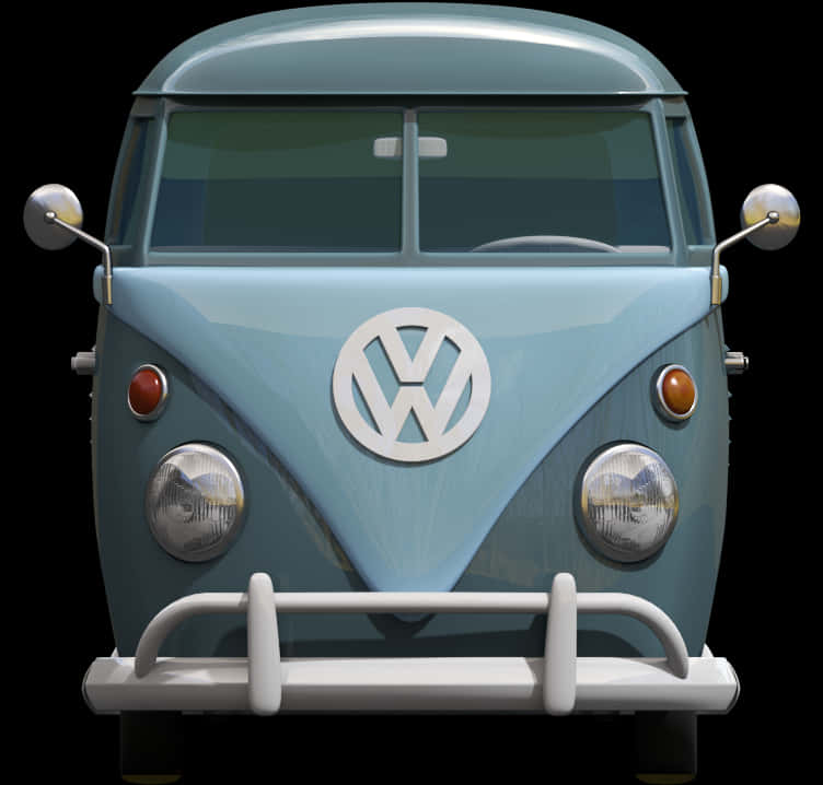 Vintage Volkswagen Bus Front View