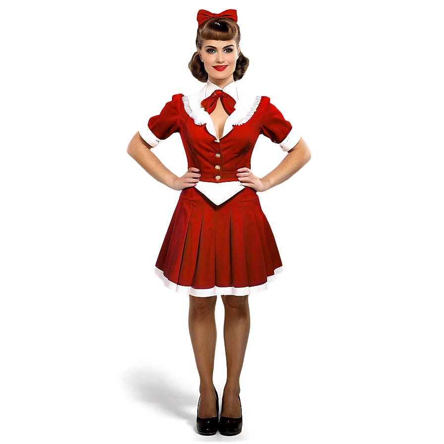 Vintage Waitress Outfit Png Qop