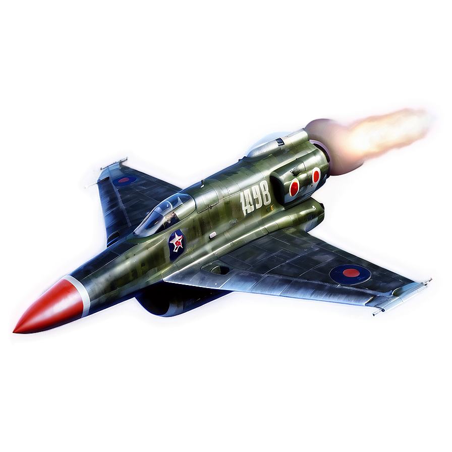 Vintage War Jet Png 3