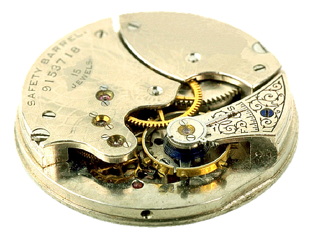 Vintage Watch Movement Mechanism PNG with transparent background