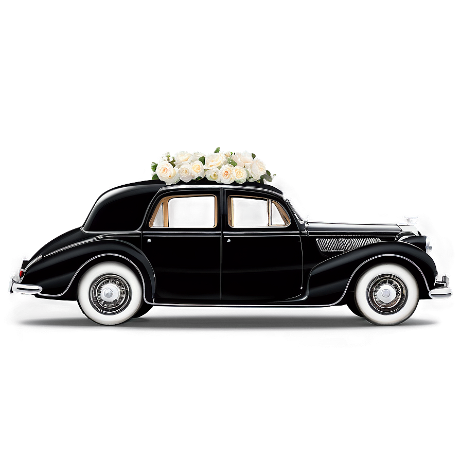 Vintage Wedding Car Png 06112024