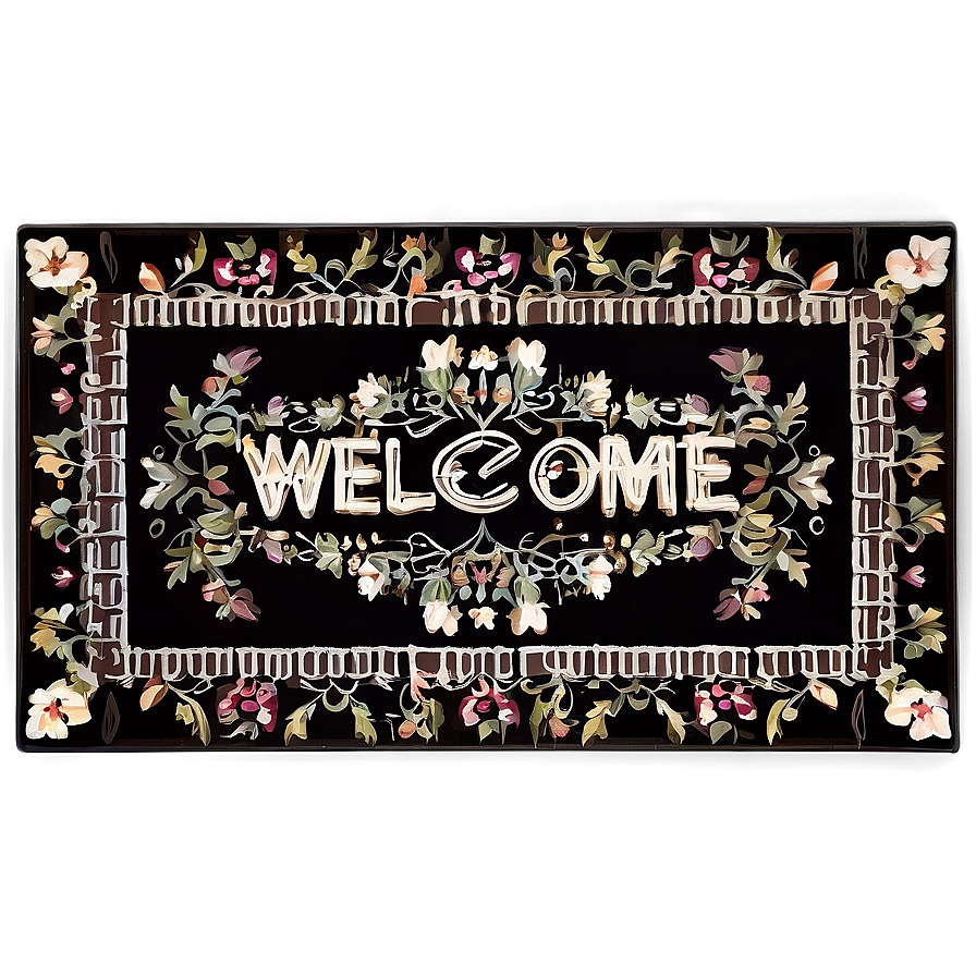 Vintage Welcome Door Rug Png Abt