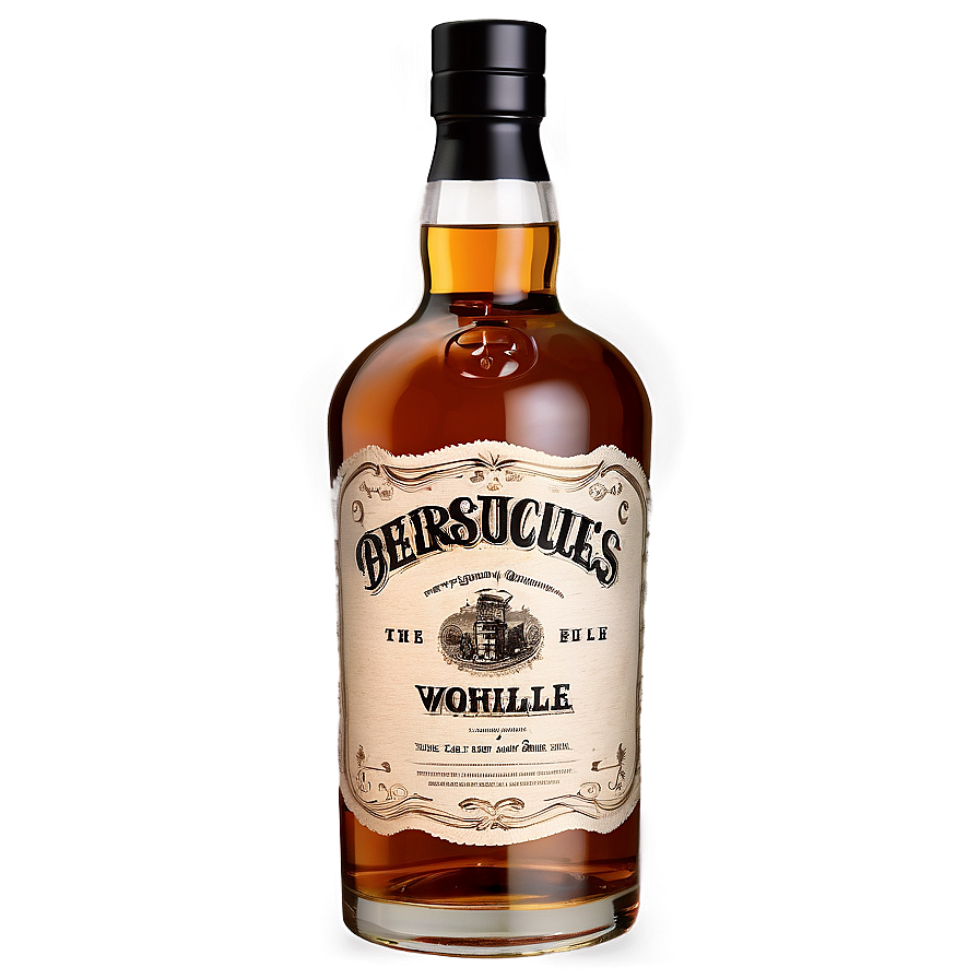 Vintage Whiskey Bottle PNG esg PNG image with a transparent background, free high-resolution download