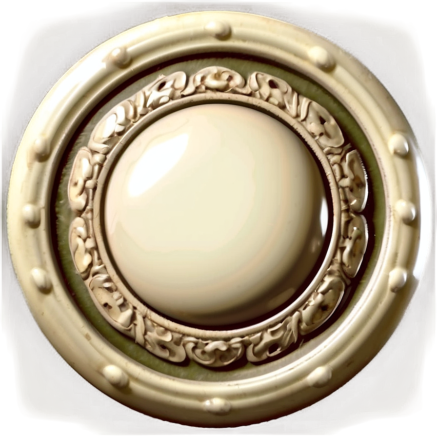 Vintage White Button Style Png Srw64