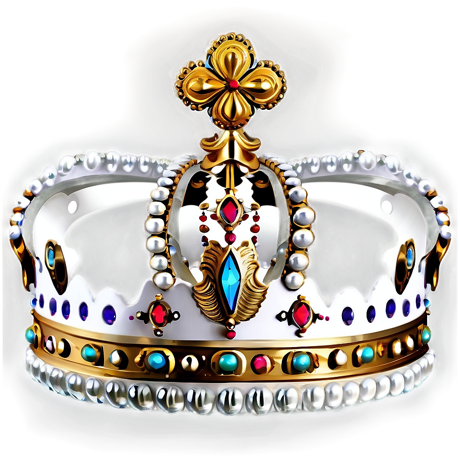 Vintage White Crown Png 27