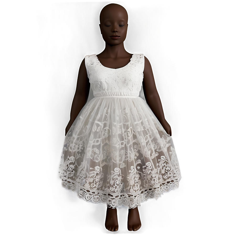 Vintage White Lace Dress PNG tqr77 PNG image with a transparent background, free high-resolution download