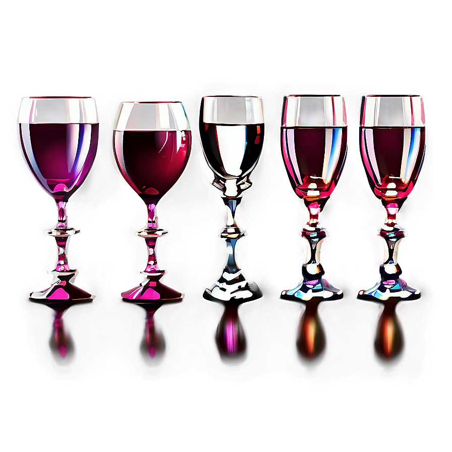 Vintage Wine Glasses Set PNG 93 PNG image with a transparent background, free high-resolution download