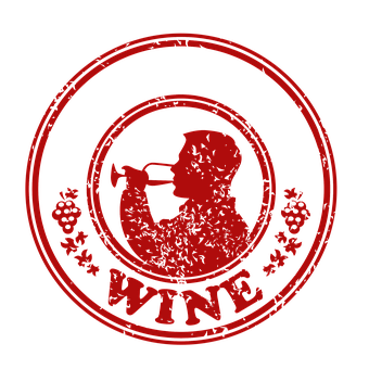 Vintage Wine Stamp Graphic PNG with transparent background
