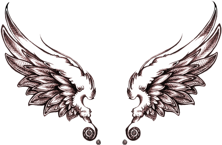Wings Tattoo Png Image File - Danish Zehen Tattoo Design Png, Transparent Png PNG with transparent background