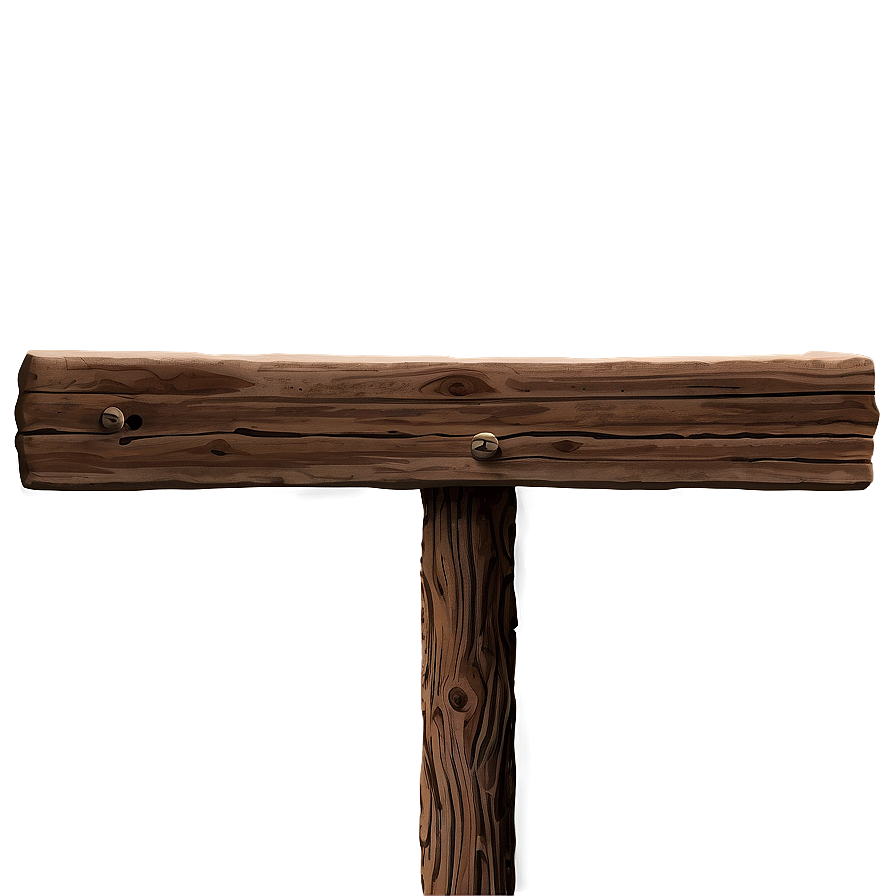 Vintage Wood Post Design Png Hjv54