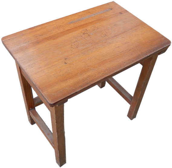 Vintage Wooden School Desk