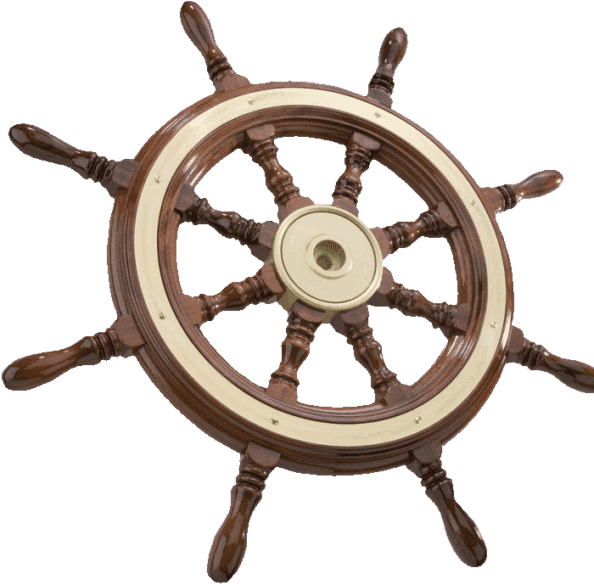 Vintage Wooden Ship Wheel