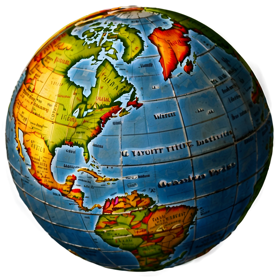 Vintage World Globe Png 29