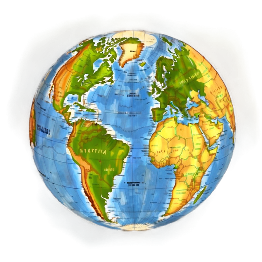 Vintage World Map PNG 45 PNG with transparent background