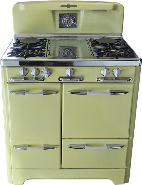 Vintage Yellow Gas Stove