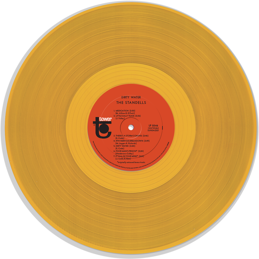 Vintage Yellow Vinyl Record