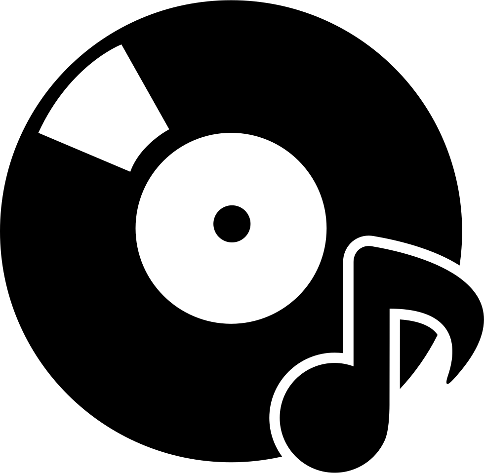 Vinyl_ Record_and_ Music_ Note_ Icon PNG with transparent background