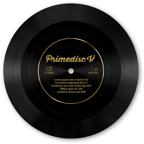 Vinyl Record Primedisc Label