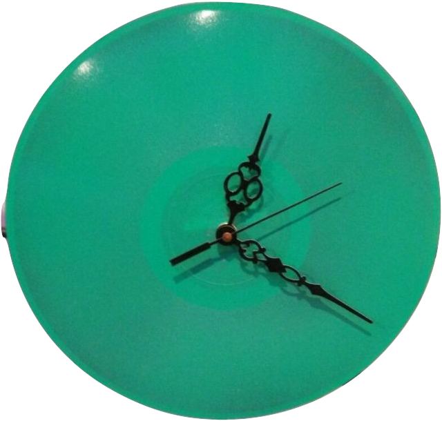 Vinyl Record Wall Clock Green