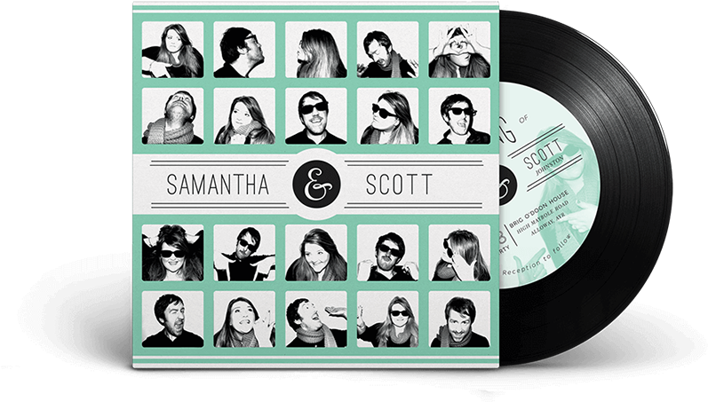 Wedding Vinyl Record Invitation Mockup - Wedding Invitations Music Theme, HD Png Download PNG with transparent background