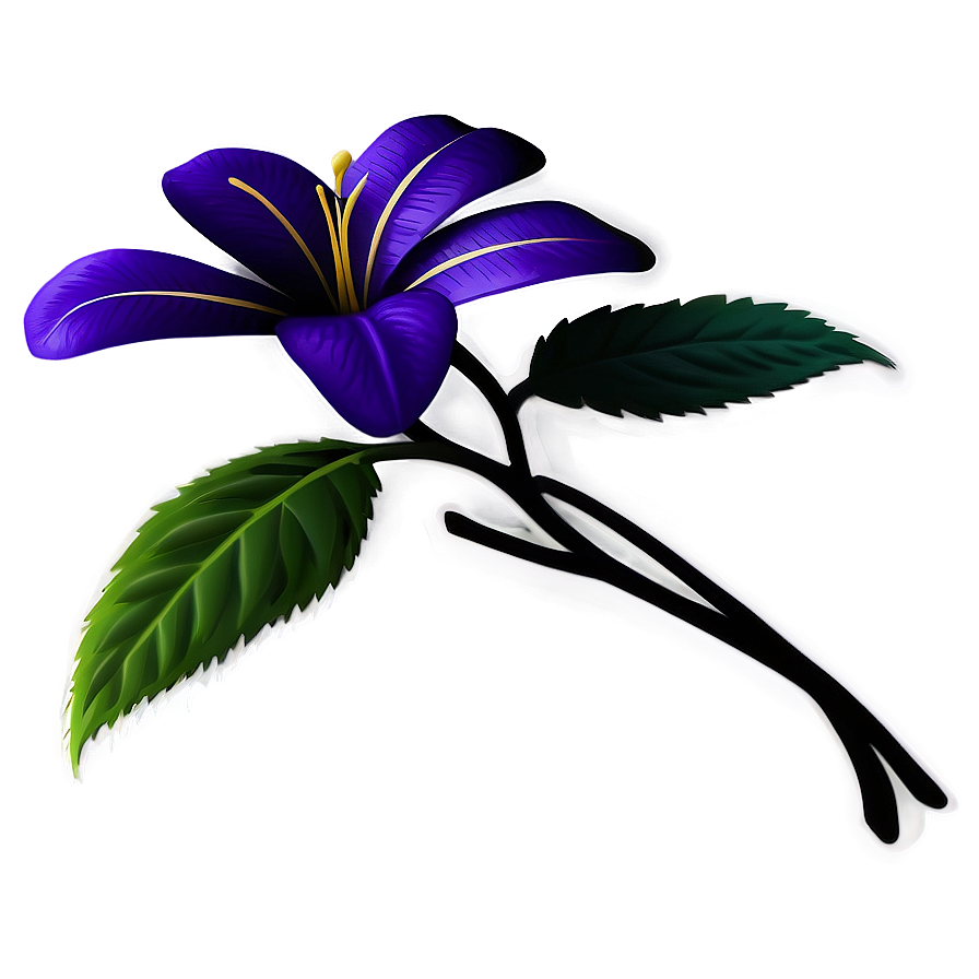 Violet Flower Sticker Png 38