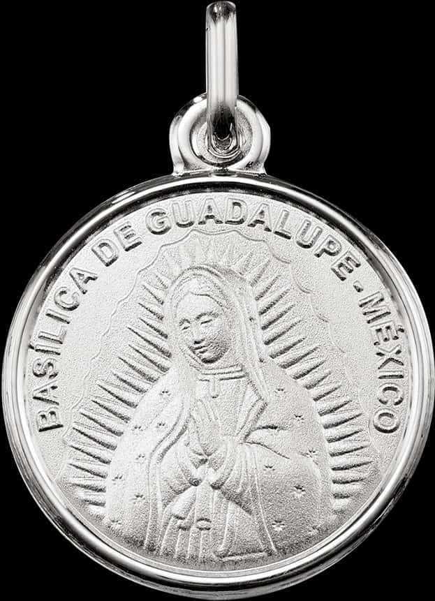 Virgen De Guadalupe Silver Pendant