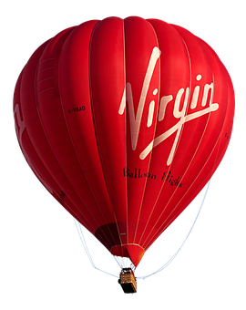 Virgin Hot Air Balloon Flight PNG with transparent background