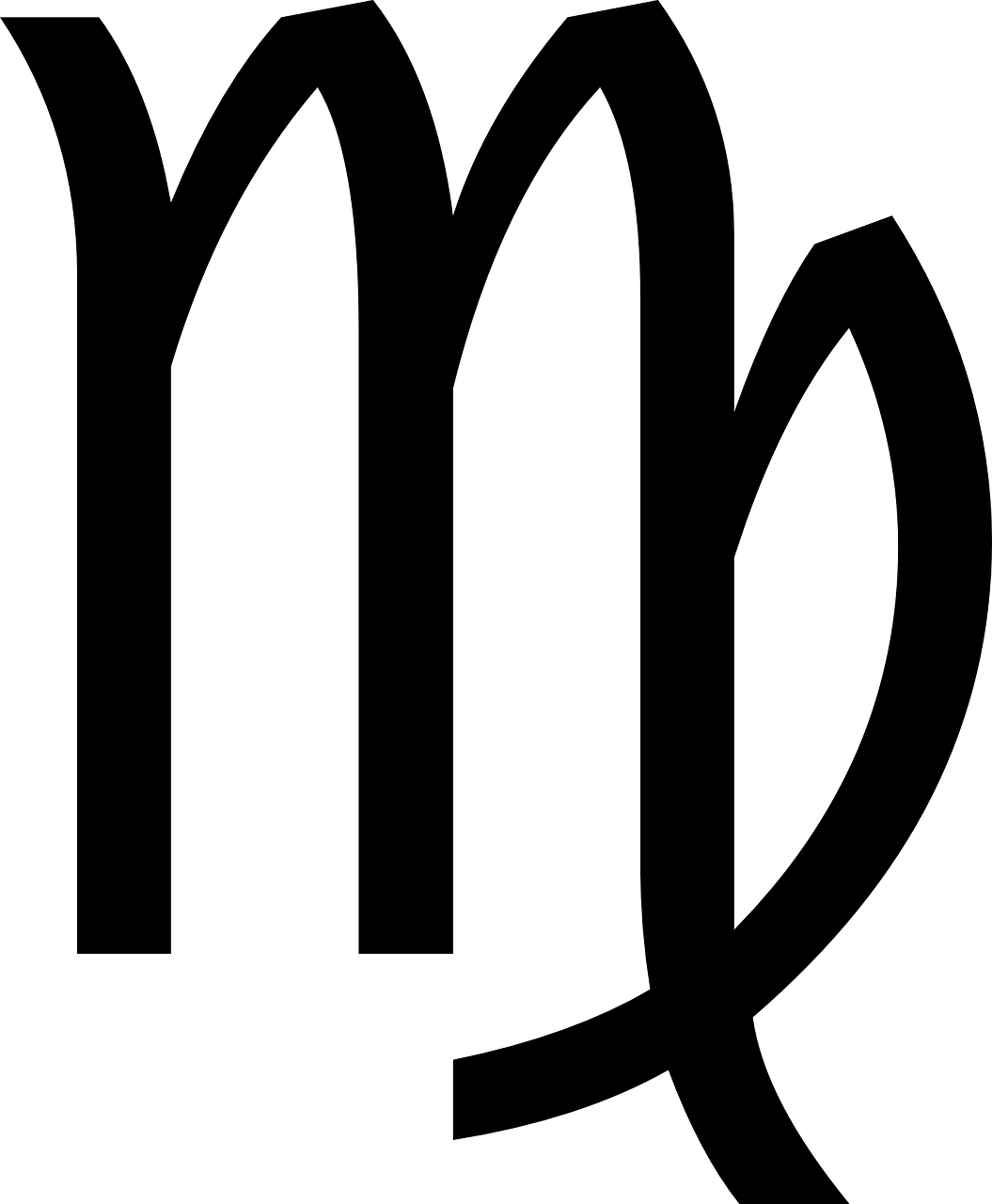 Virgo Zodiac Symbol PNG with transparent background