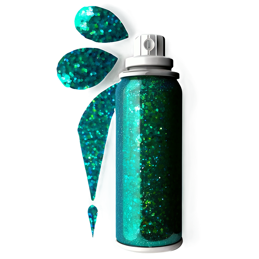 Viridian Green Glitter Spray Png 23