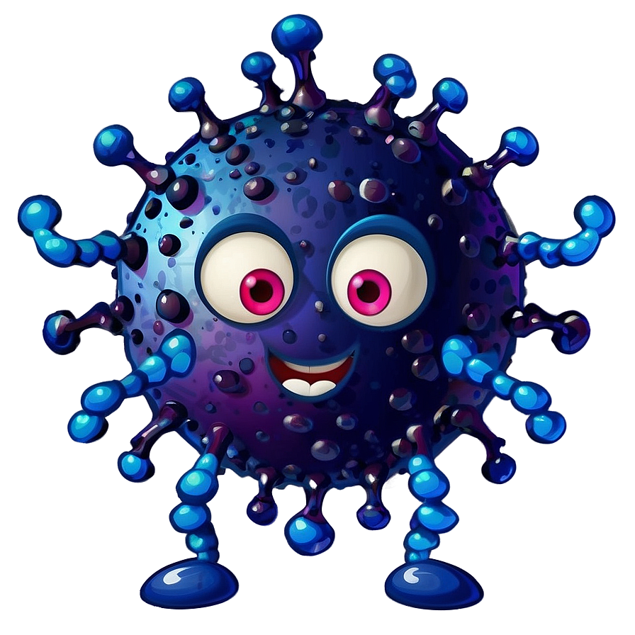 Virus Cartoon Character Png 06282024