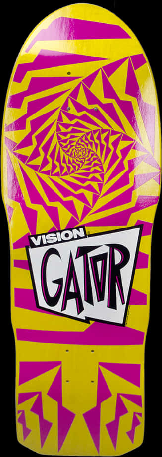 Vision Gator Skateboard Deck Graphic PNG with transparent background