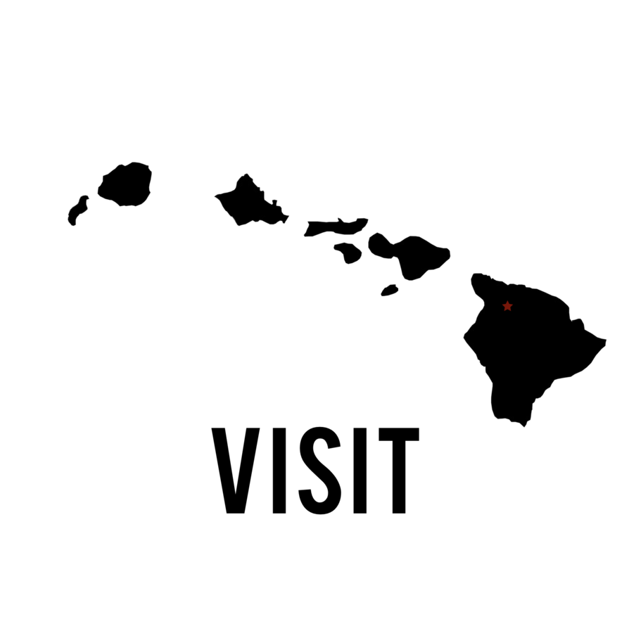 Visit Hawaiian Islands Graphic PNG with transparent background