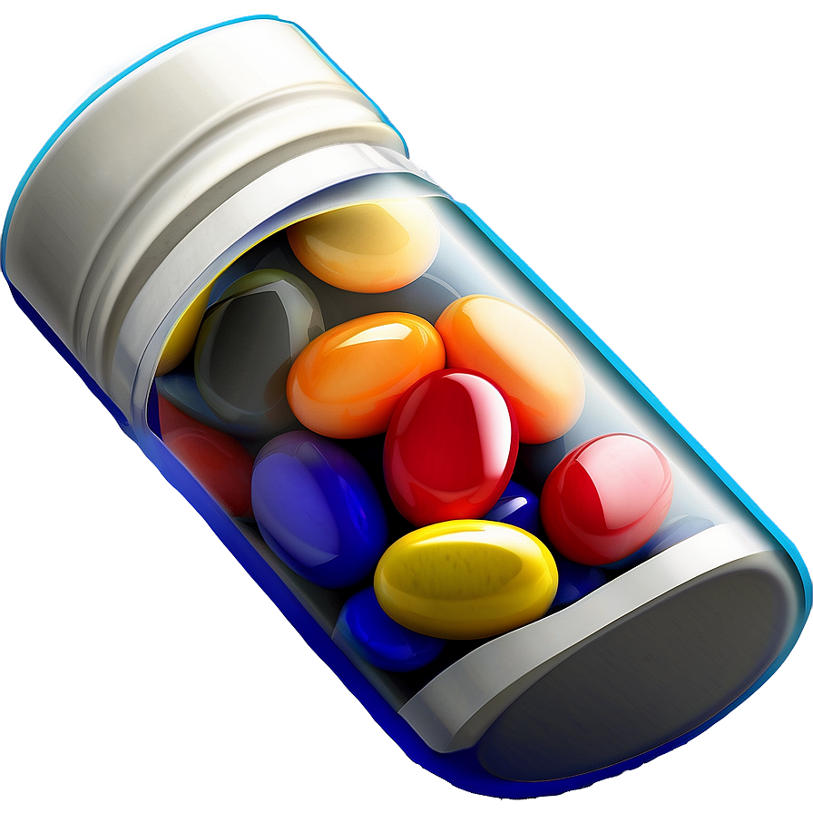 Vitamins Pill Bottle PNG 7 PNG with transparent background
