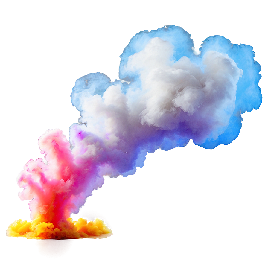 Vivid Color Smoke Puff Png Cvo