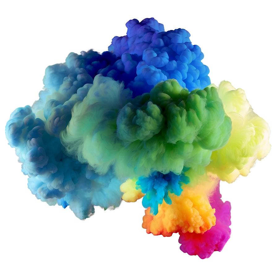 Vivid Color Smoke Puff Png Lpi