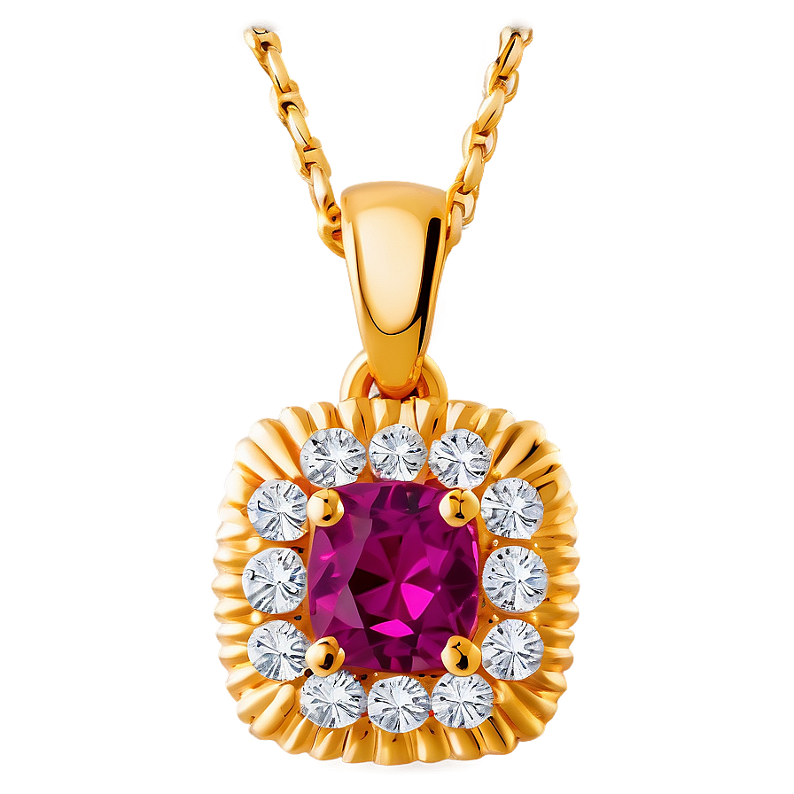 Vivid Diamond Pendant Png 05032024