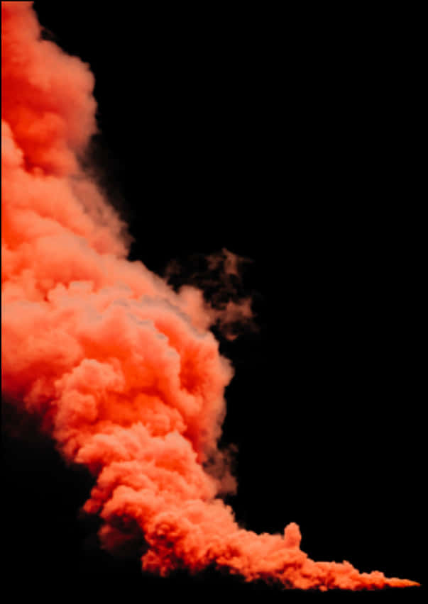 Vivid Red Smoke Plume