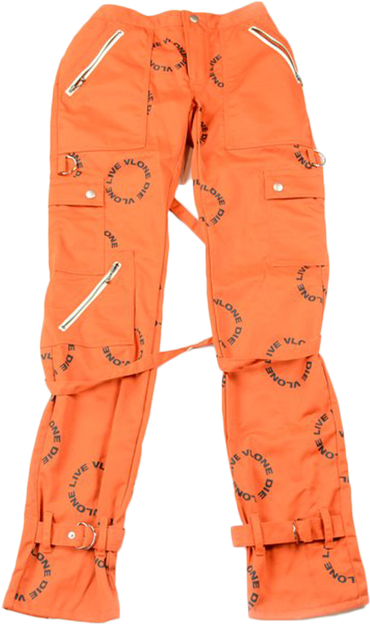 Vlone Bondage Pants - Vlone Bondage Pants Orange, HD Png Download PNG with transparent background