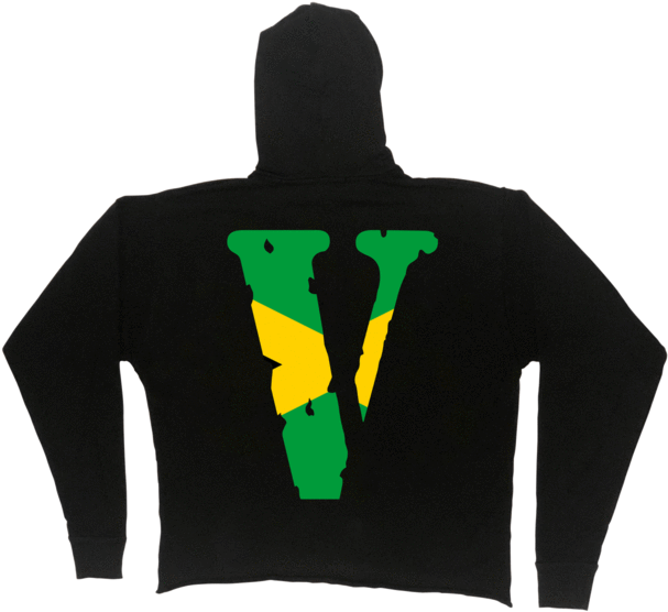 Vlone Green Yellow Logo Hoodie