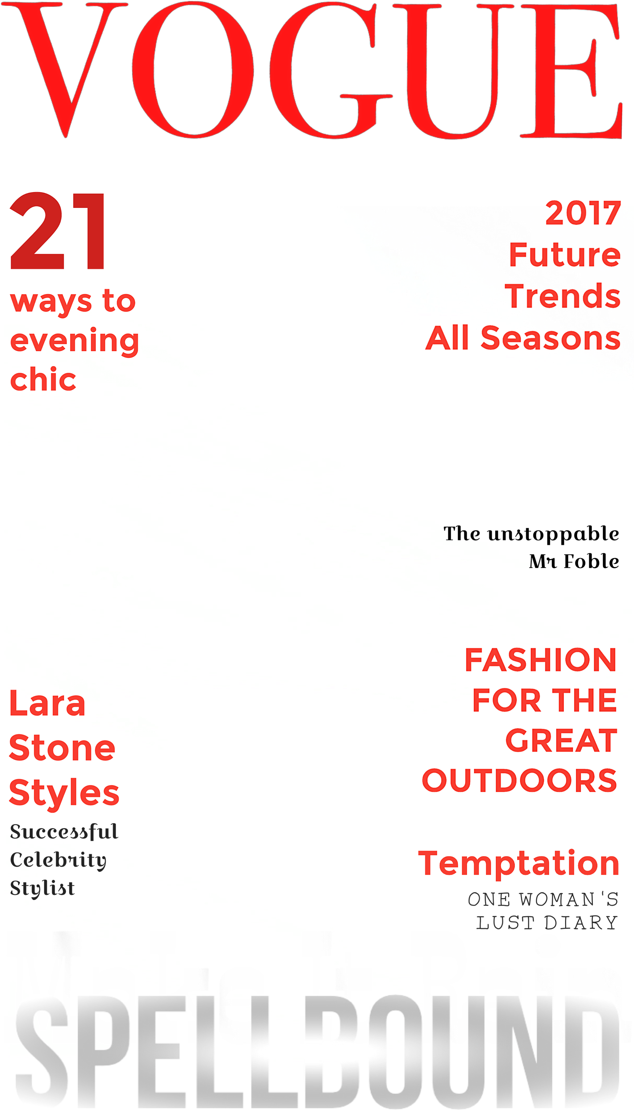 Transparent Magazine Cover Clipart - Blank Vogue Magazine Cover, HD Png Download PNG with transparent background