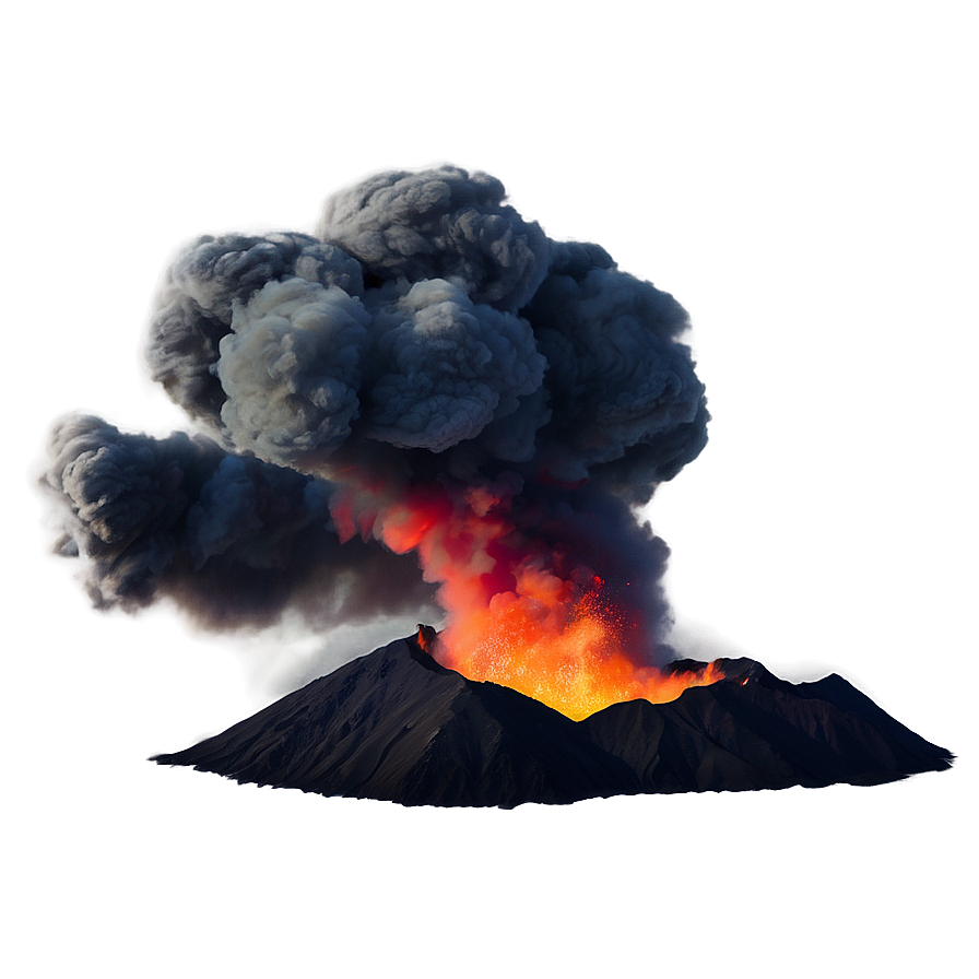 Volcanic Fire Smoke Png 05252024