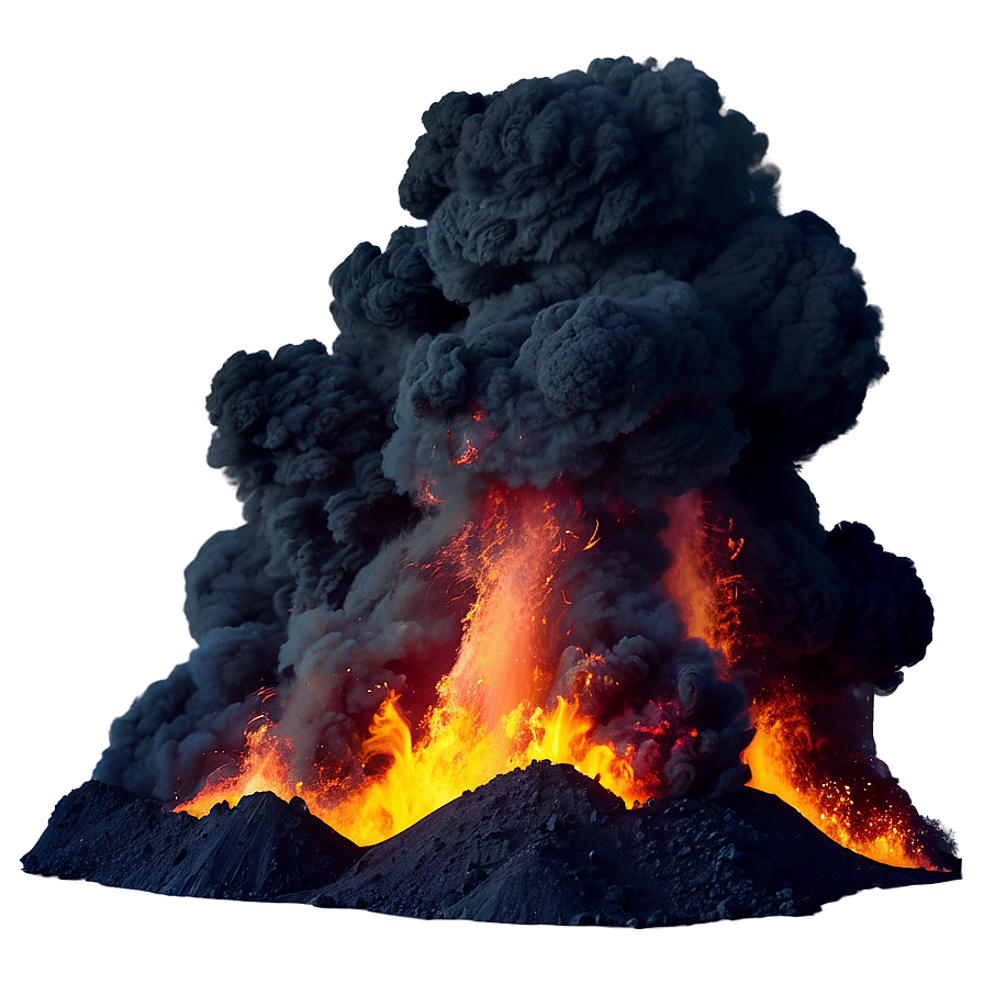 Volcanic Fire Smoke Png Lwa