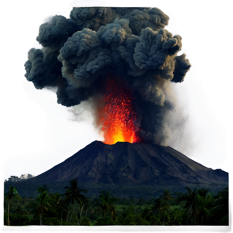 Volcano Eruption PNG lsb PNG with transparent background
