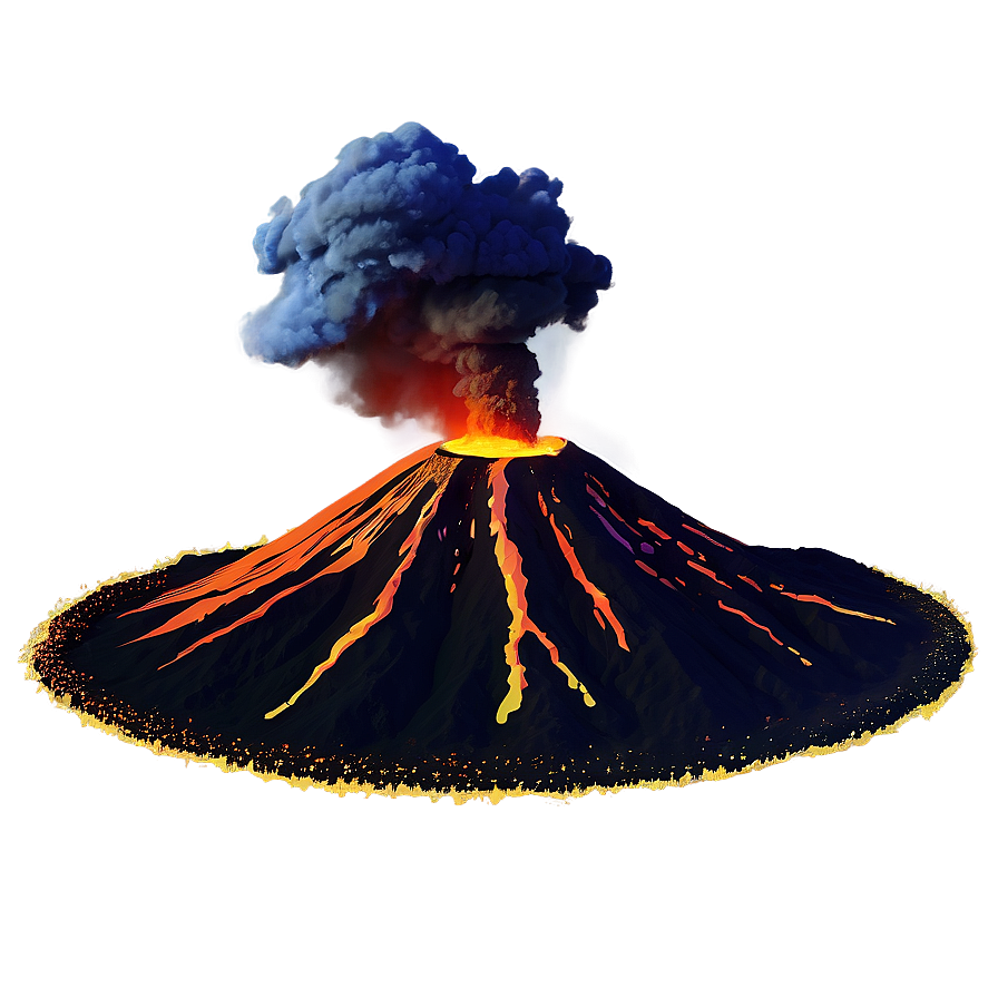 Volcano In Sunset Glow Png 69